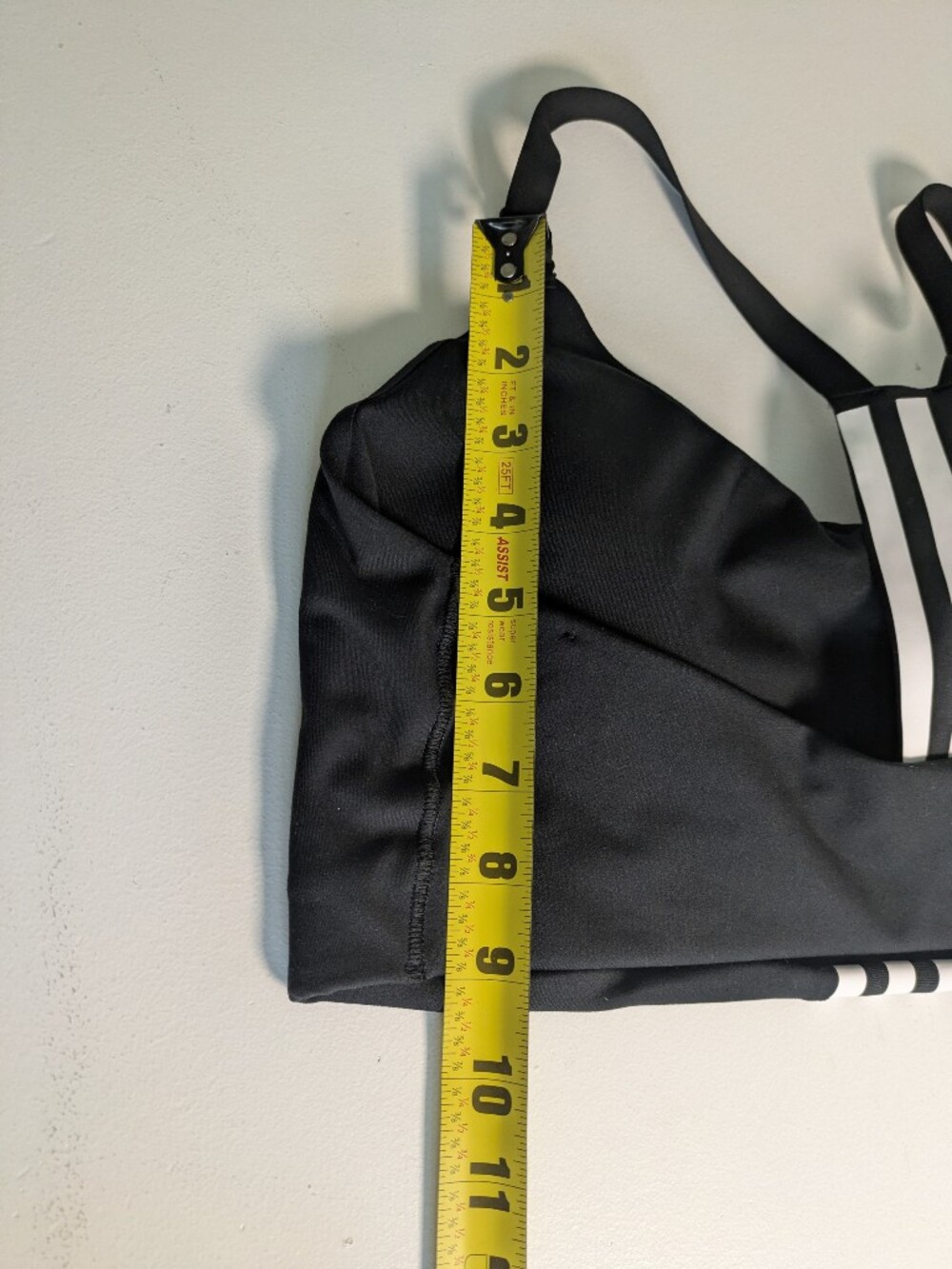 ADIDAS Women Aeroimpact Support Training Sport Bra Black White Stripes Size M - Picture 9 of 9